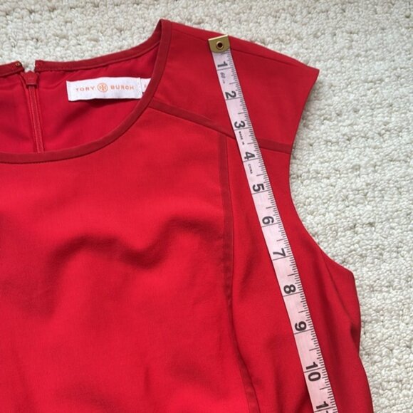 Tory Burch Women's Red Wool Sleeveless Sheath Dress Size 6 - Picture 12 of 14
